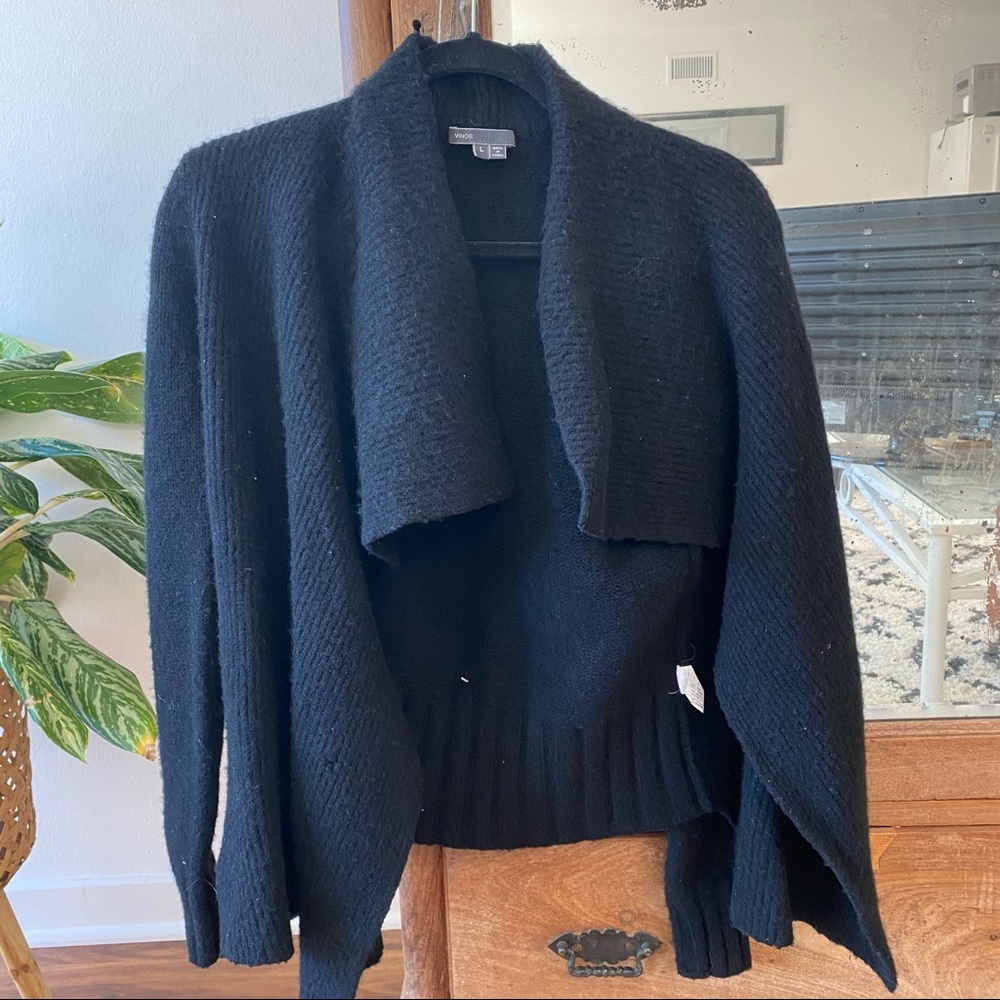 Vince Black Wool Sweater - Size L